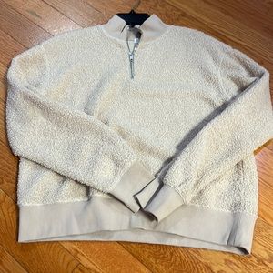 Topshop beige fleece sweater